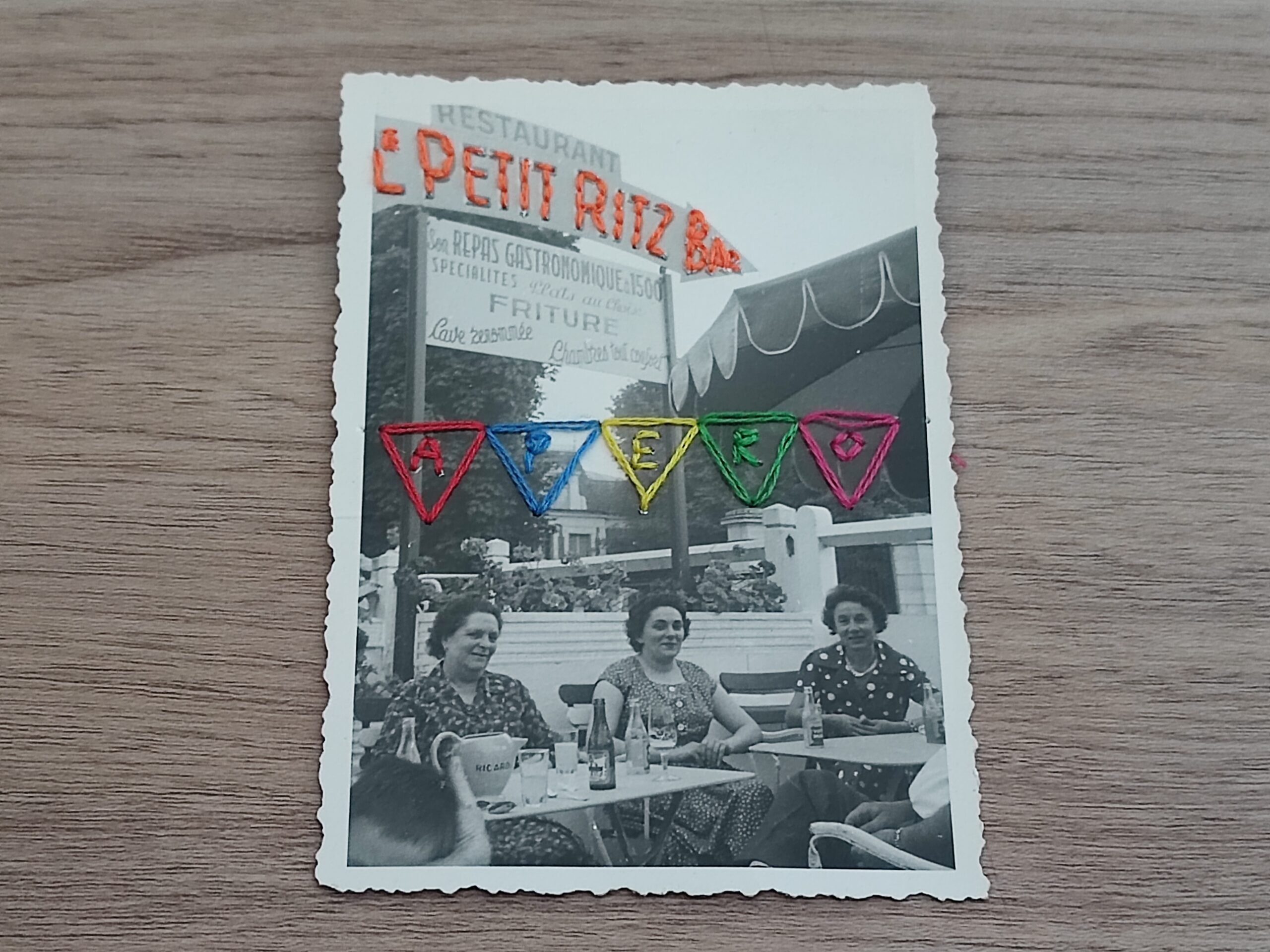 Broderie photographique Apéro "Petit Ritz"
