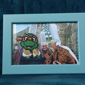 Cadres avec photos brodées