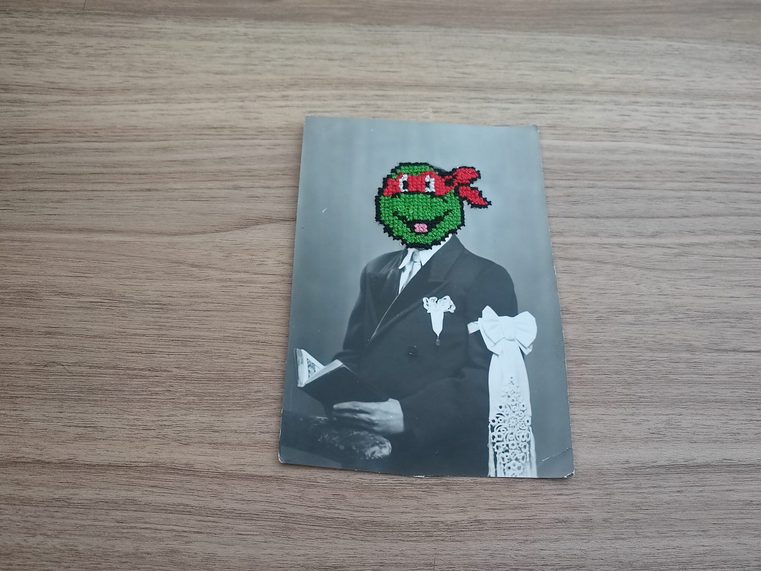 Broderie "Raphaël", Tortue Ninja au point de croix